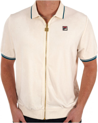 Fila Vintage Terry FZ Velours Polo Gardenia