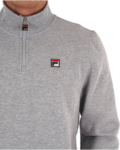 Fila Vintage 1/4 Zip Sweatshirt Hellgrau meliert