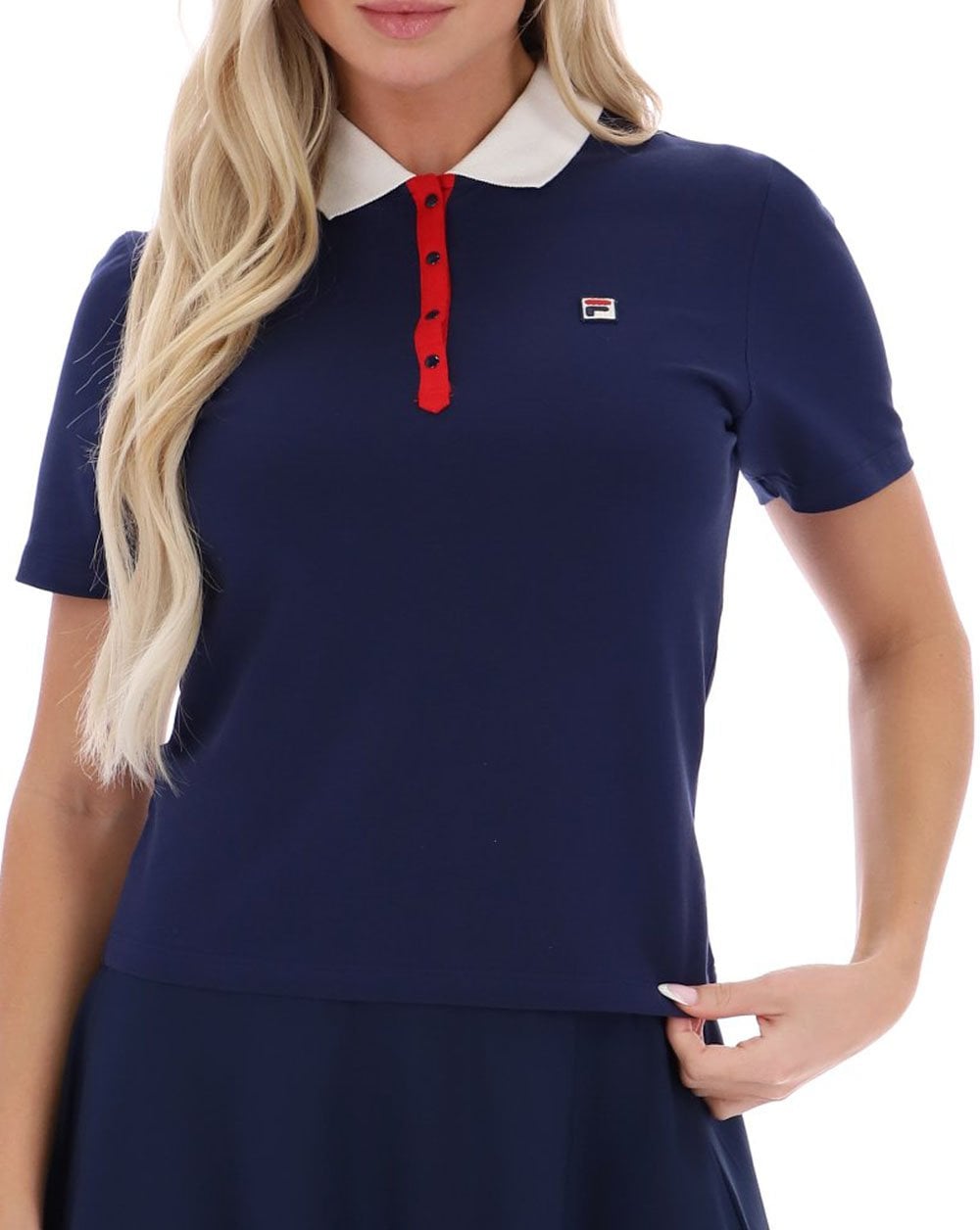 Fila Vintage Juno Fitted Iconic Polo für Damen, Marineblau