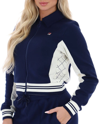 Fila Vintage Jelena Kurzes Trainingsoberteil Marineblau/Gardenia