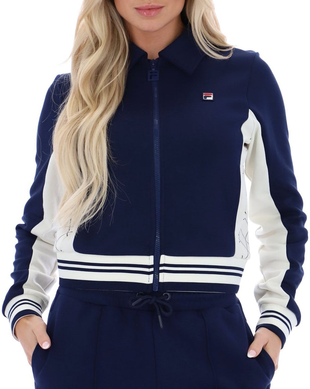 Fila Vintage Jelena Kurzes Trainingsoberteil Marineblau/Gardenia