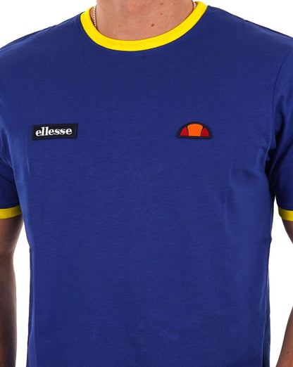 Ellesse Ringer T-Shirt Blau/Gelb