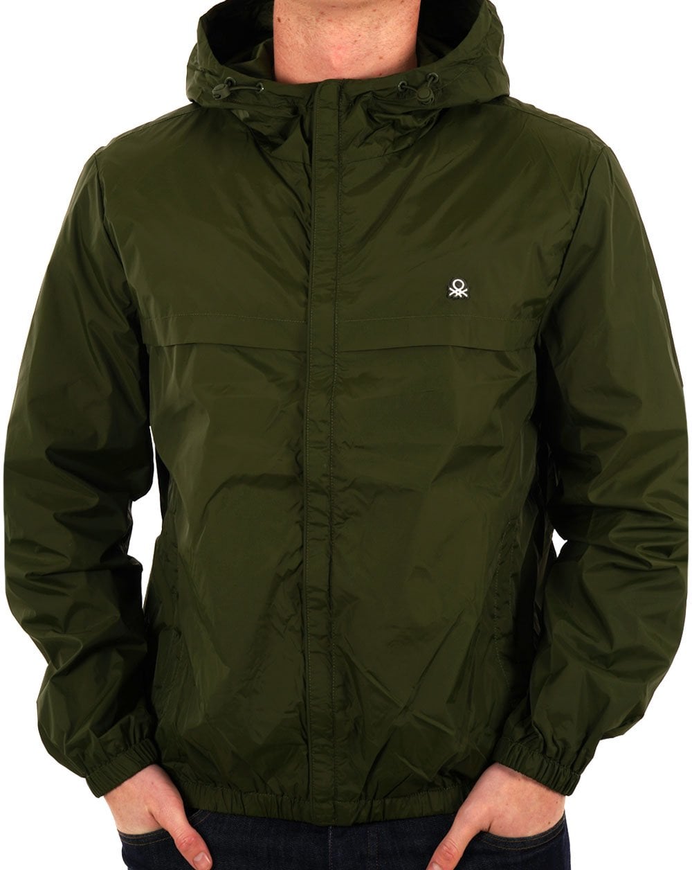 Benetton Hooded Rain Defender Jacket Dark Forest