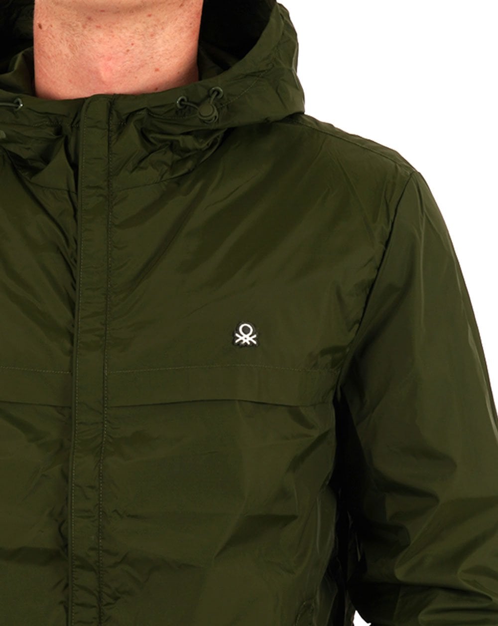 Benetton Hooded Rain Defender Jacket Dark Forest