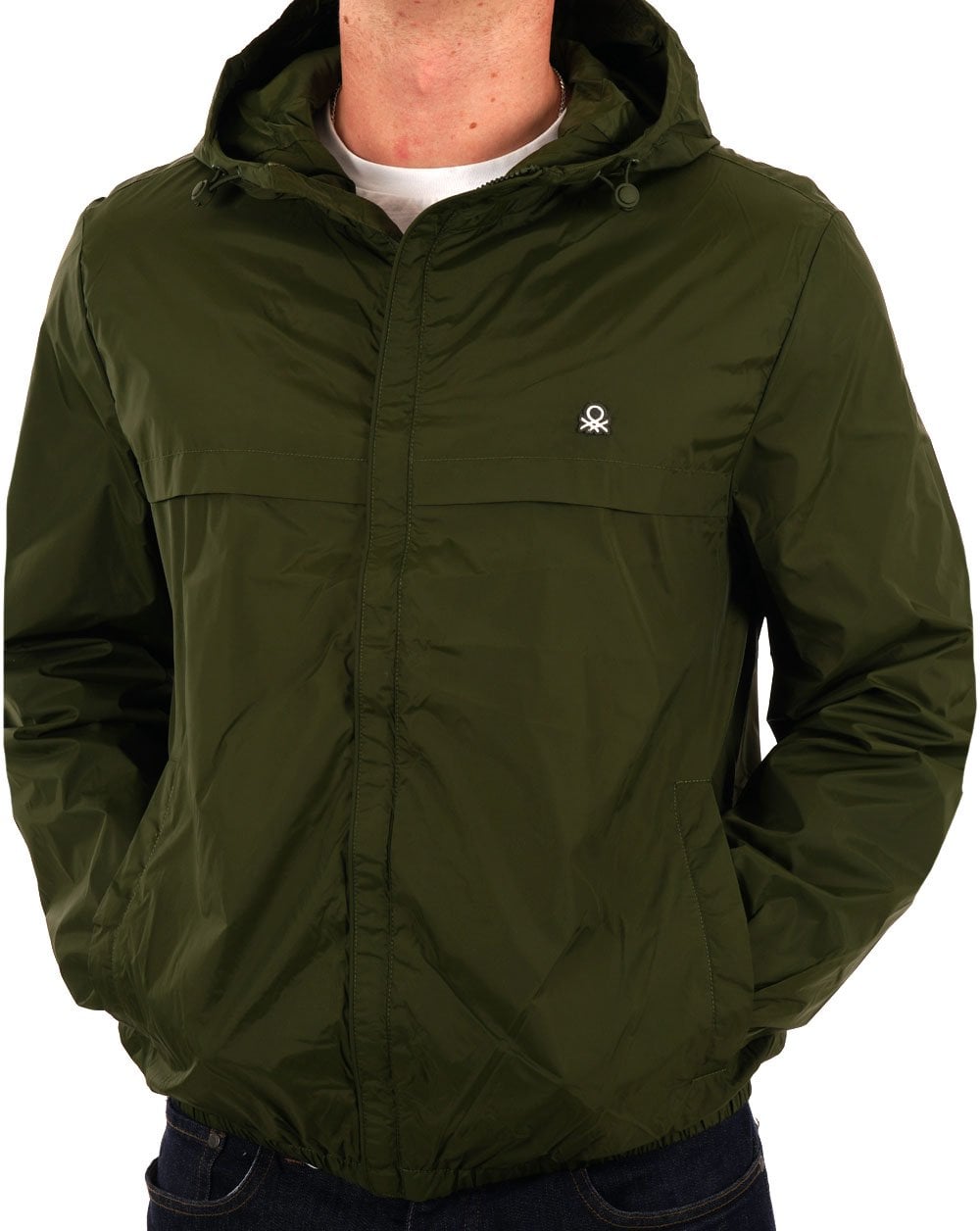 Benetton – Regenjacke mit Kapuze, Dark Forest