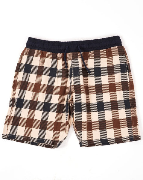 Aquascutum Macro Check Sweat Shorts Navy