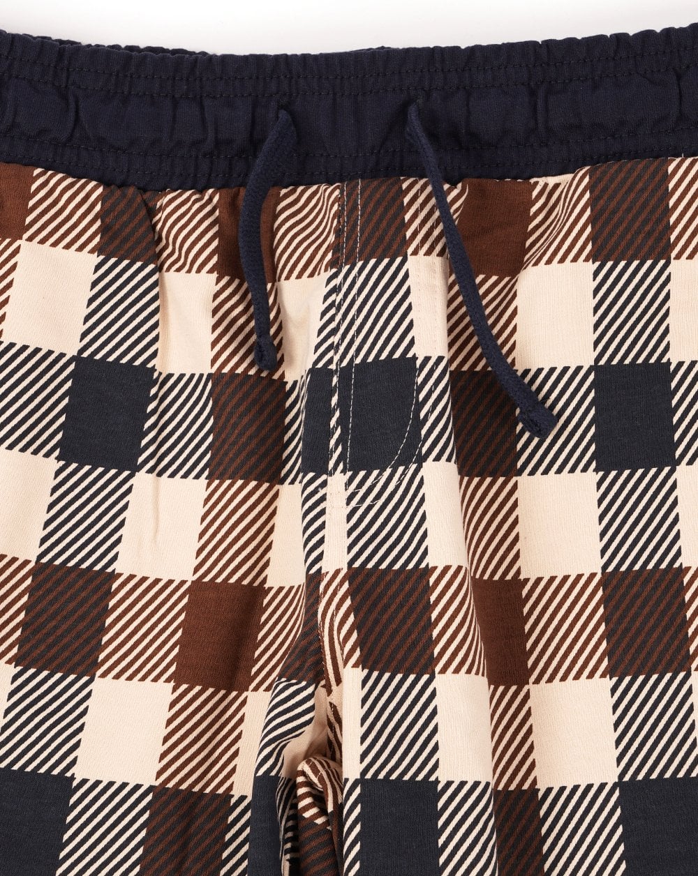Aquascutum – Sweatshorts mit Makro-Karomuster, Marineblau