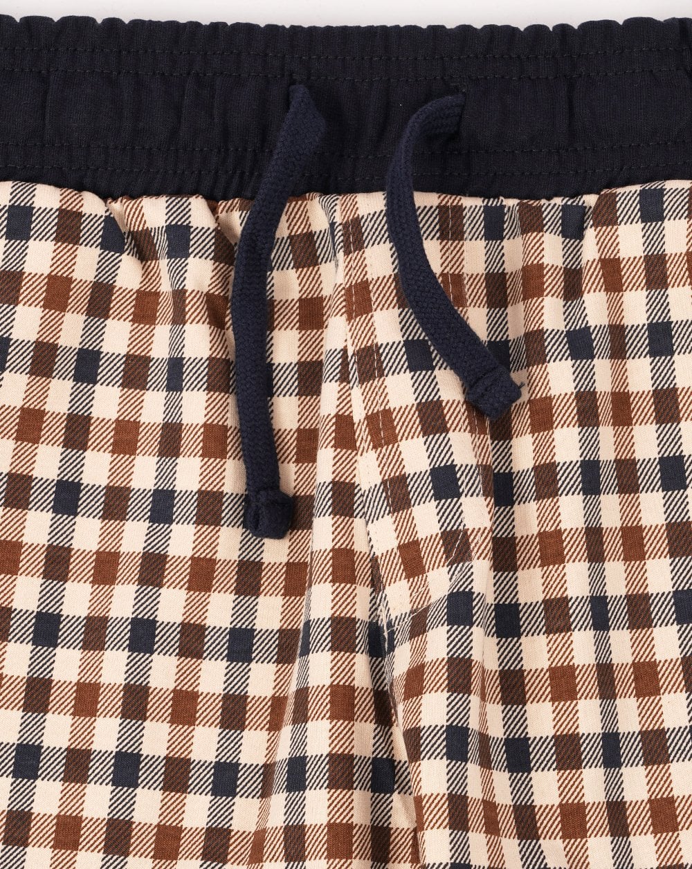 Aquascutum Club – Karierte Sweatshorts in Marineblau