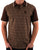 Trojan Chequerboard Diamond Panel Polo Chocolate