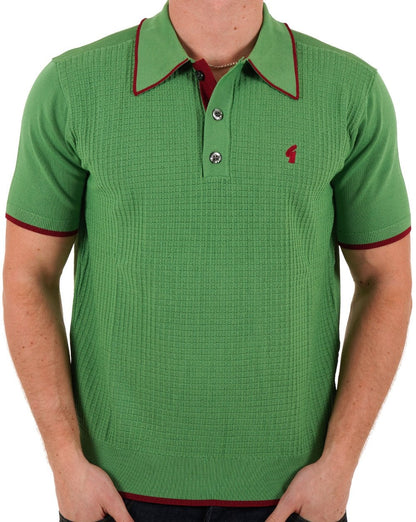 Gabicci Vintage Malcolm Gestricktes Poloshirt Verde