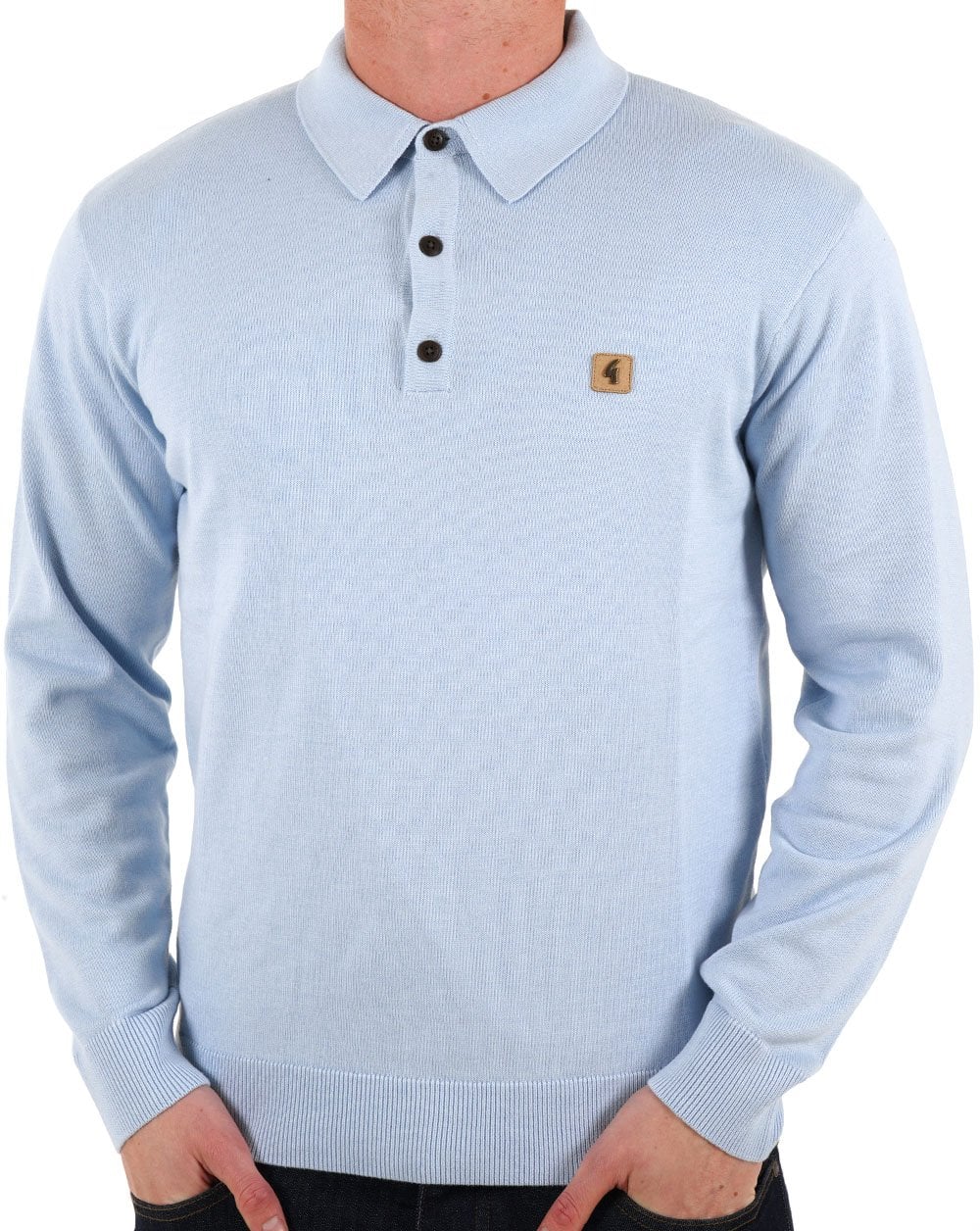 Gabicci Vintage Francesco LS Strickpolo Azure