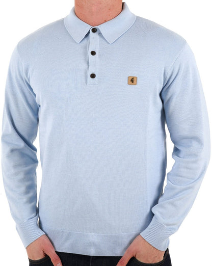 Gabicci Vintage Francesco LS Strickpolo Azure