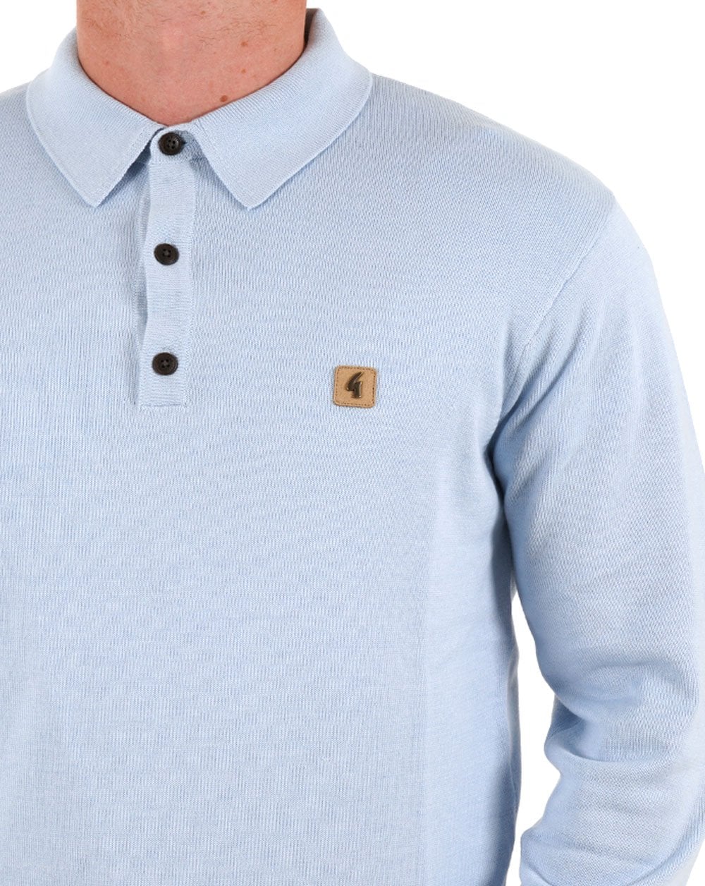 Gabicci Vintage Francesco LS Strickpolo Azure
