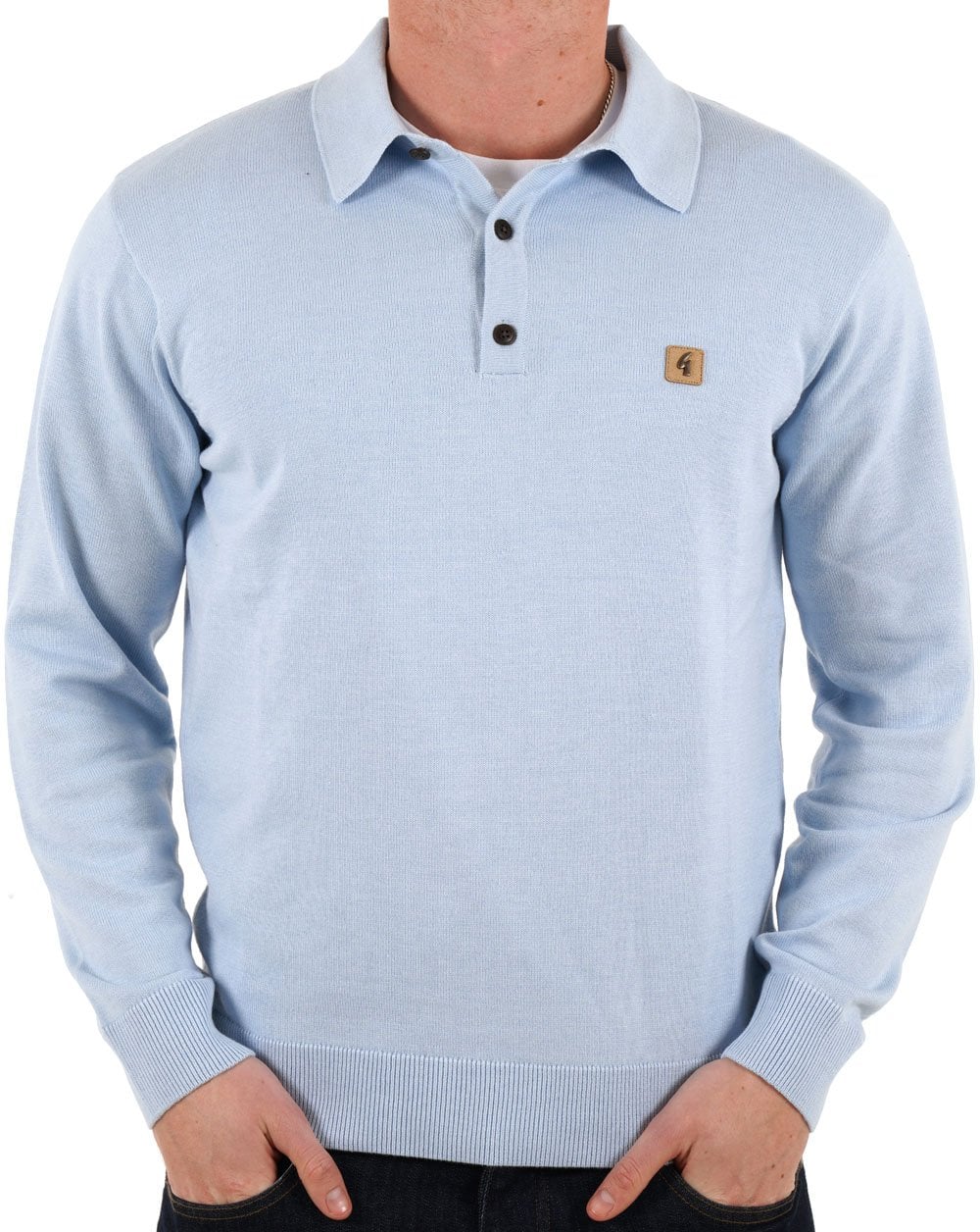 Gabicci Vintage Francesco LS Strickpolo Azure