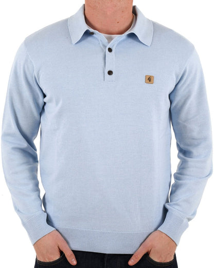 Gabicci Vintage Francesco LS Strickpolo Azure