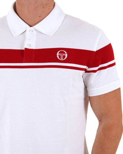 Sergio Tacchini Young Line Poloshirt Weiß/Rot