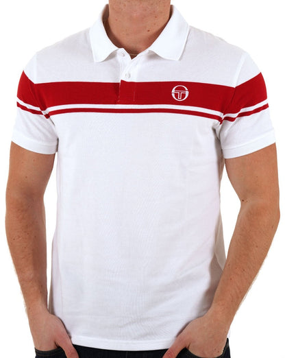Sergio Tacchini Young Line Poloshirt Weiß/Rot
