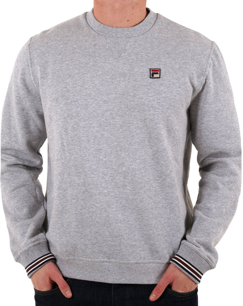 Fila Vintage Kell Crew Sweatshirt Hellgrau meliert