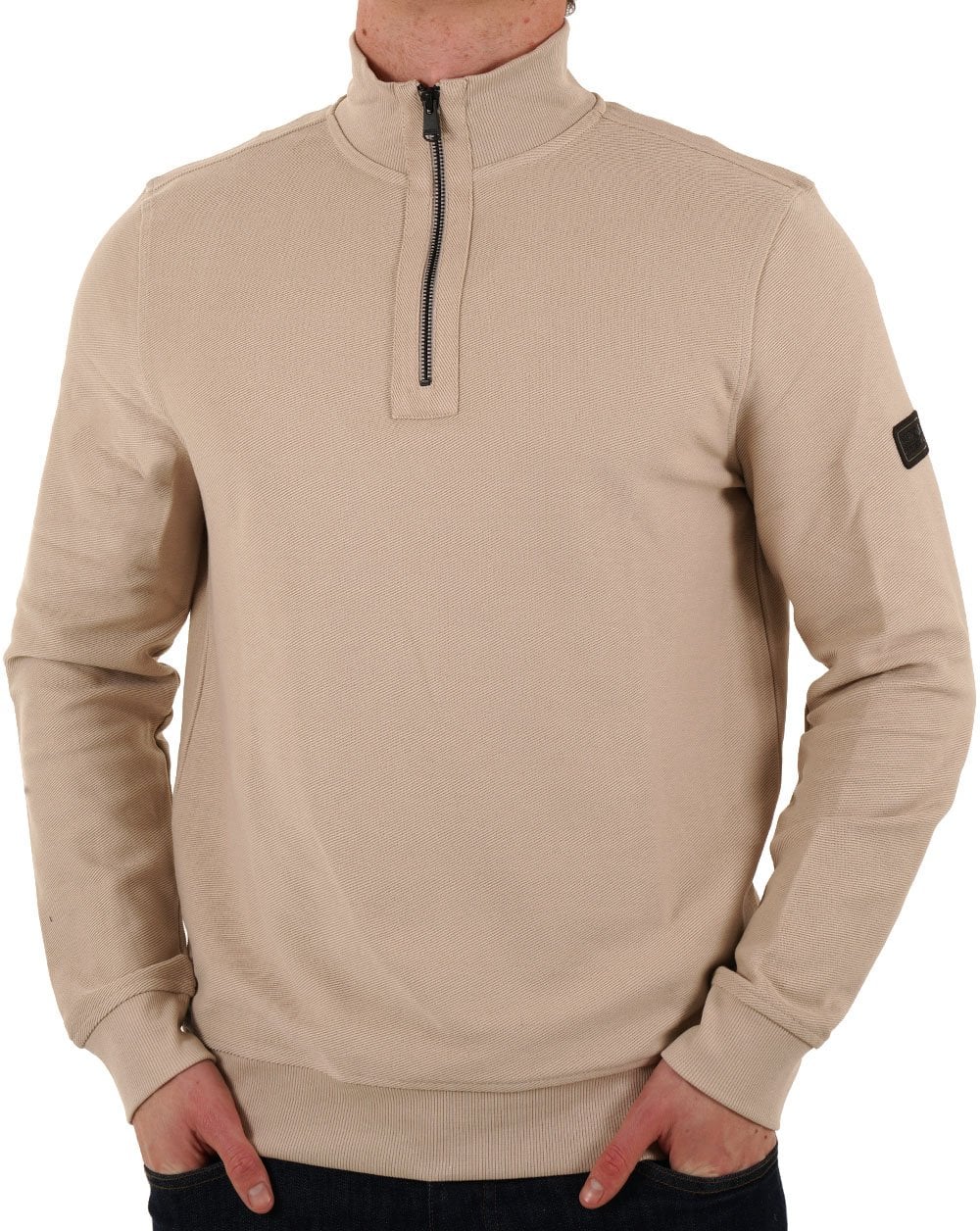 Barbour International – Samuel – Sweatshirt mit Trichterkragen in Nebel