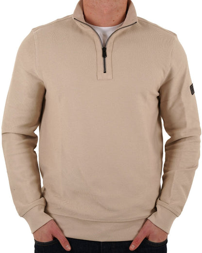 Barbour International – Samuel – Sweatshirt mit Trichterkragen in Nebel