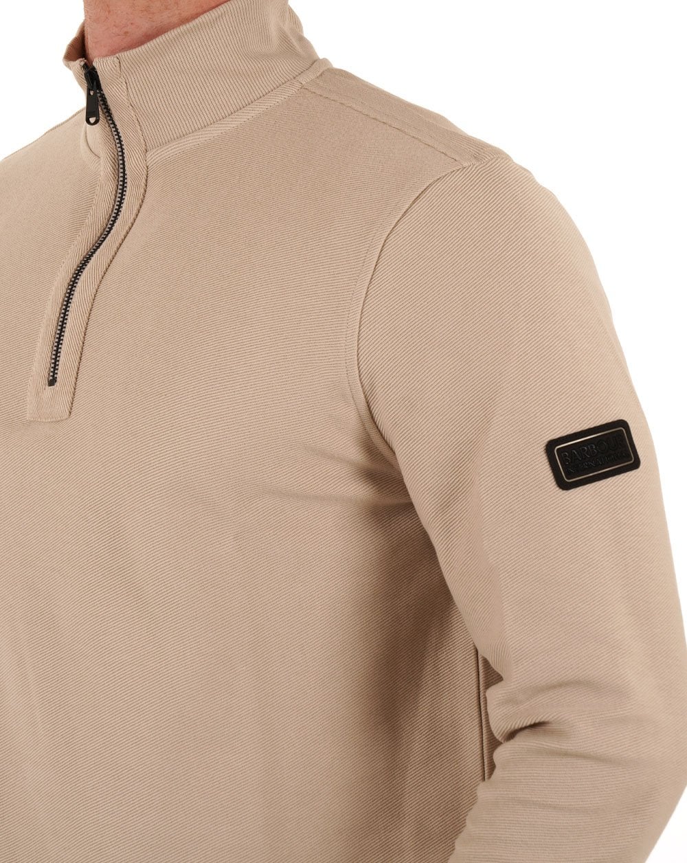 Barbour International – Samuel – Sweatshirt mit Trichterkragen in Nebel