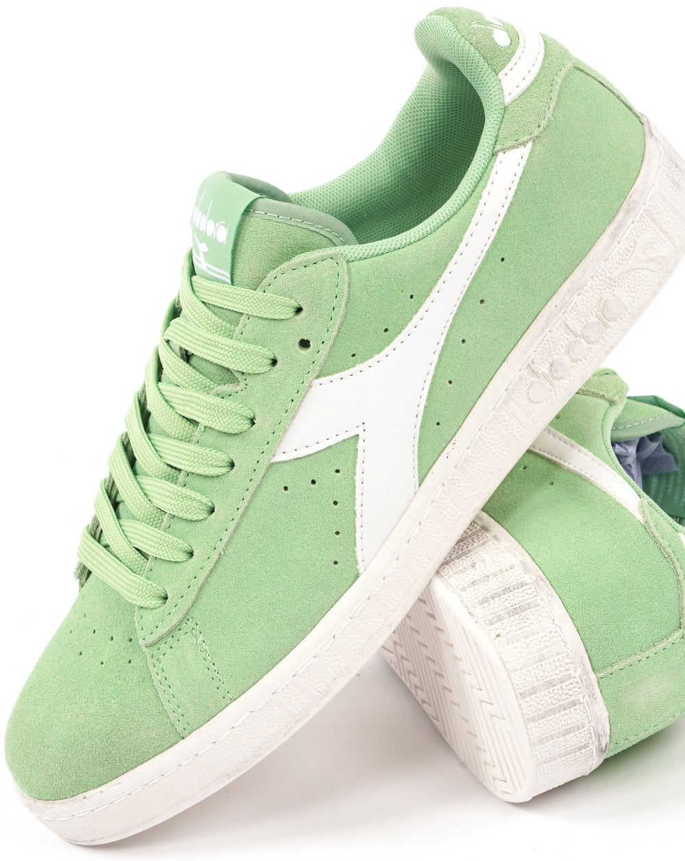 Diadora Game L Low Suede Waxed Sneaker Pistaziengrün/Weiß