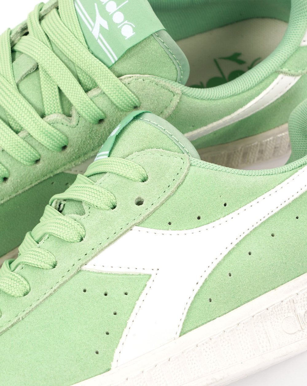 Diadora Game L Low Suede Waxed Sneaker Pistaziengrün/Weiß