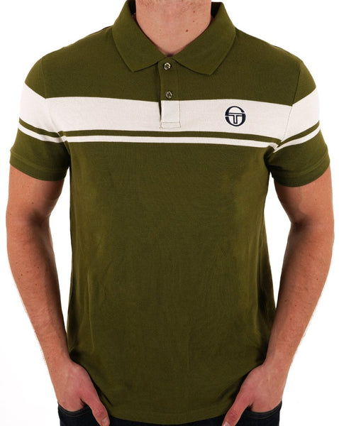 Sergio Tacchini Young Line Polo Shirt Khaki / Gardenia
