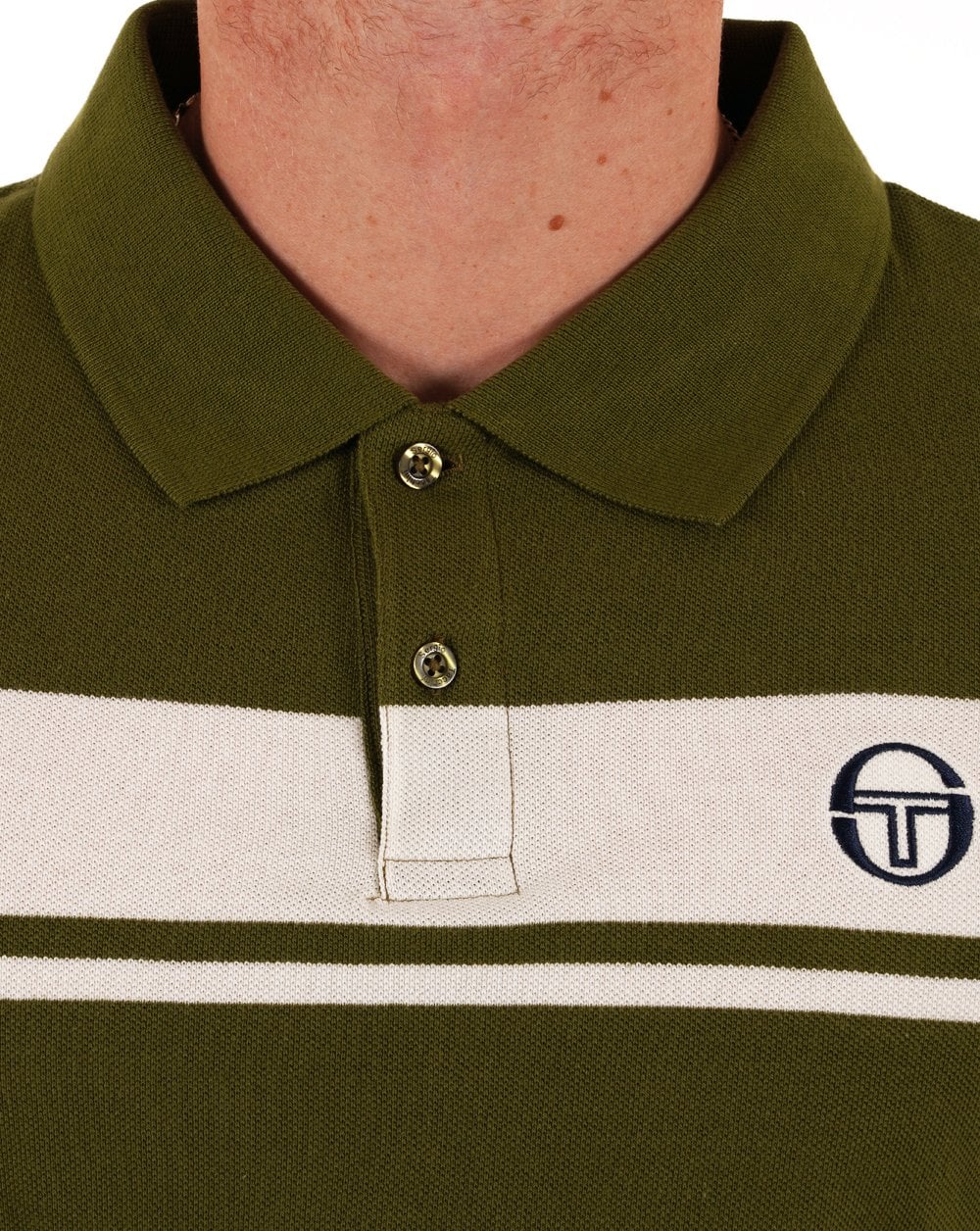 Sergio Tacchini Young Line Poloshirt Khaki / Gardenia