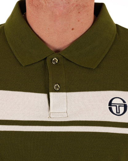 Sergio Tacchini Young Line Poloshirt Khaki / Gardenia