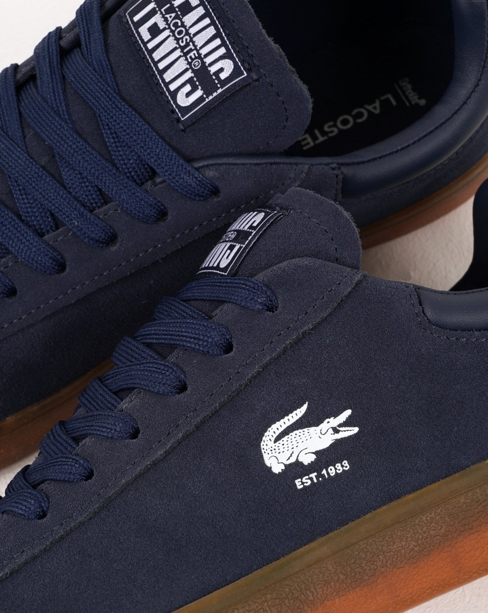 Lacoste Baseshot Trainers Navy/Gum