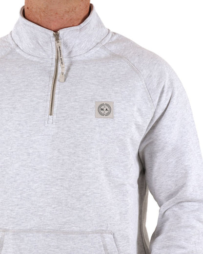 Marshall Artist Foundation – Sweatshirt mit 1/4-Reißverschluss, Schneemeliert