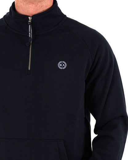 Marshall Artist Foundation – Sweatshirt mit 1/4-Reißverschluss in Marineblau