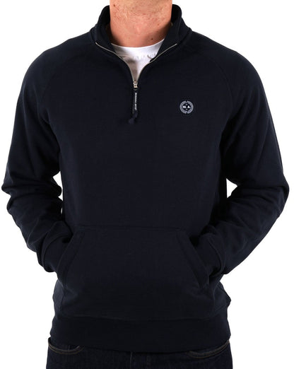 Marshall Artist Foundation – Sweatshirt mit 1/4-Reißverschluss in Marineblau