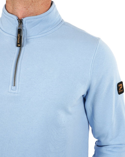 Patrick Harlem 1/4 Zip Sweatshirt Himmelblau