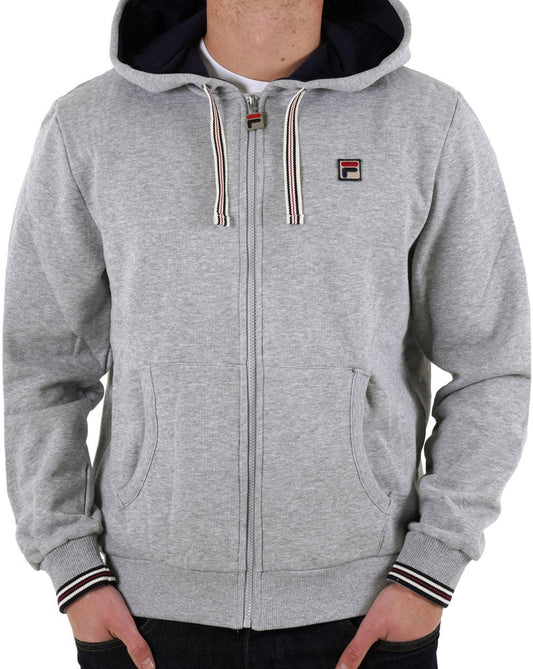 Fila Vintage Fila Vintage Tenconi Hoodie Hellgrau meliert
