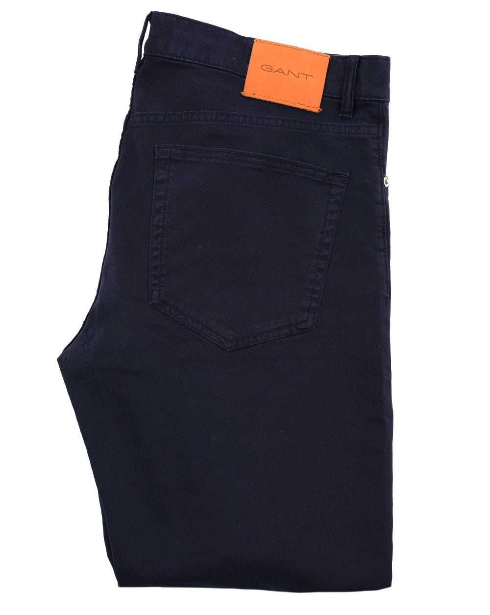 Gant – Kleidungsstückgefärbte Twill-Jeans in Marineblau