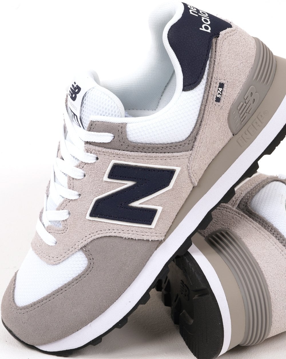 New Balance 574 Trainer Grau / Weiß / Marine
