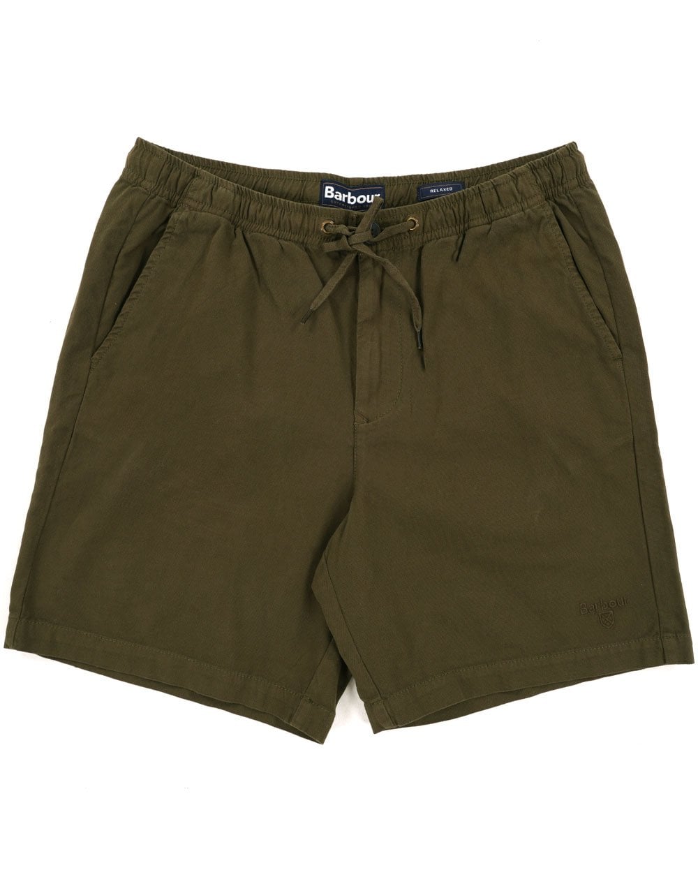Barbour Washed Oxford Relaxed Shorts Uniformgrün