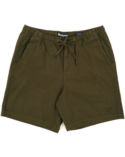 Barbour Washed Oxford Relaxed Shorts Uniformgrün