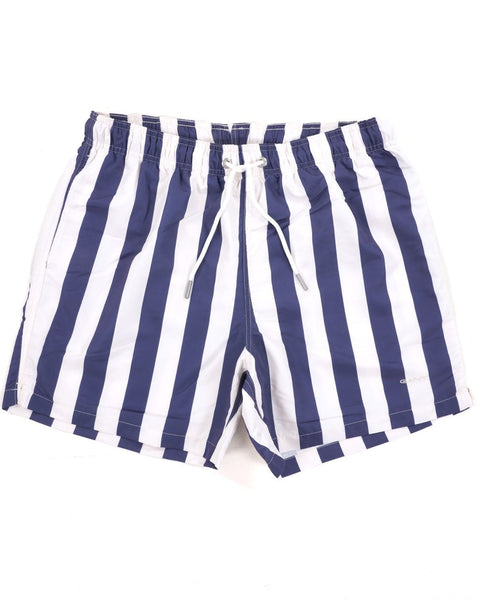 Gant Block Stripe Swim Shorts Navy/Off White