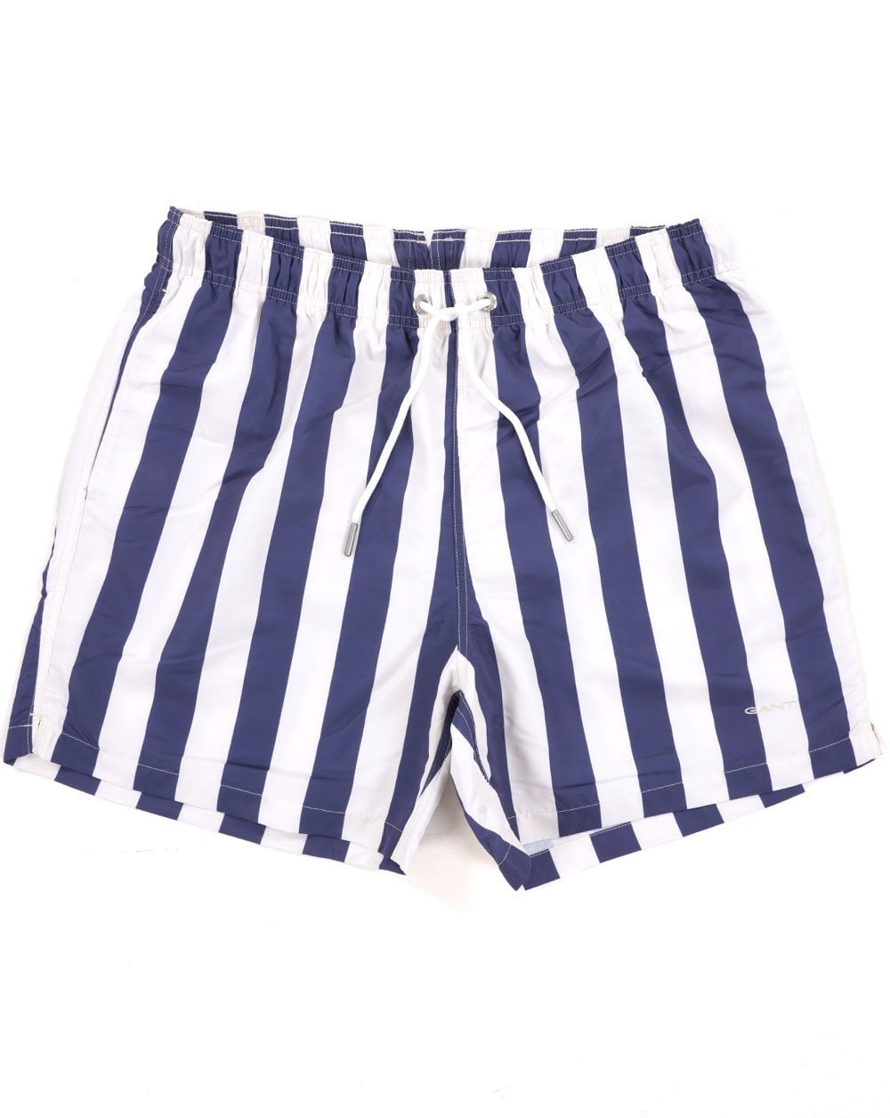 Gant Blockstreifen-Badeshorts Marineblau/Off-White