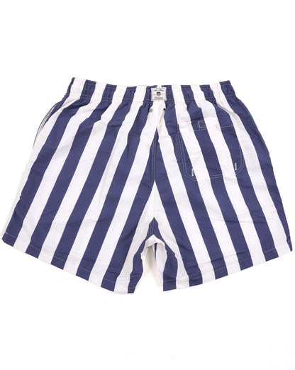 Gant Blockstreifen-Badeshorts Marineblau/Off-White