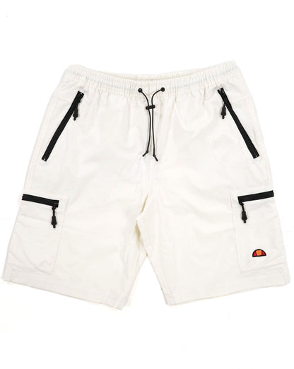 Ellesse – Bullseye – Cargo-Shorts in Off-White