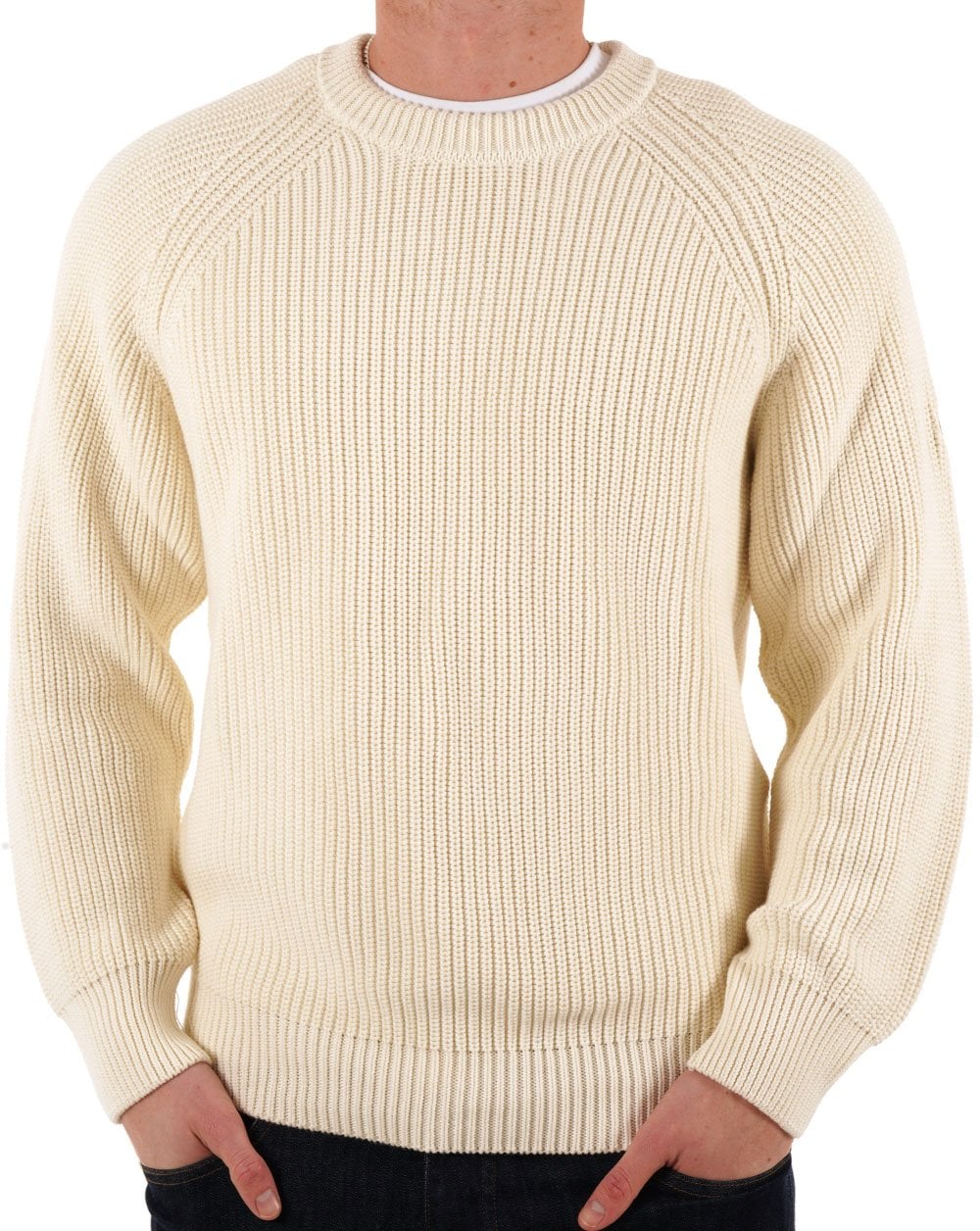Henri Lloyd Golant Rippenstrickpullover in Ecru