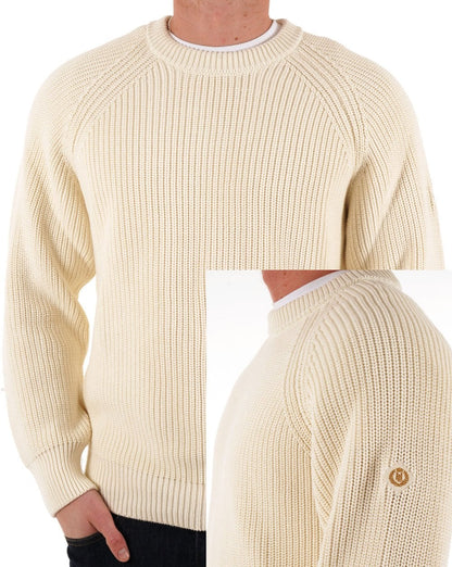 Henri Lloyd Golant Rippenstrickpullover in Ecru