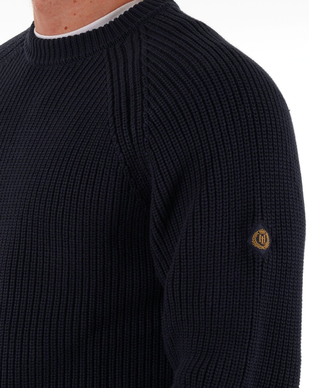 Henri Lloyd Golant Rippenstrickpullover mit Rundhalsausschnitt, Marineblau