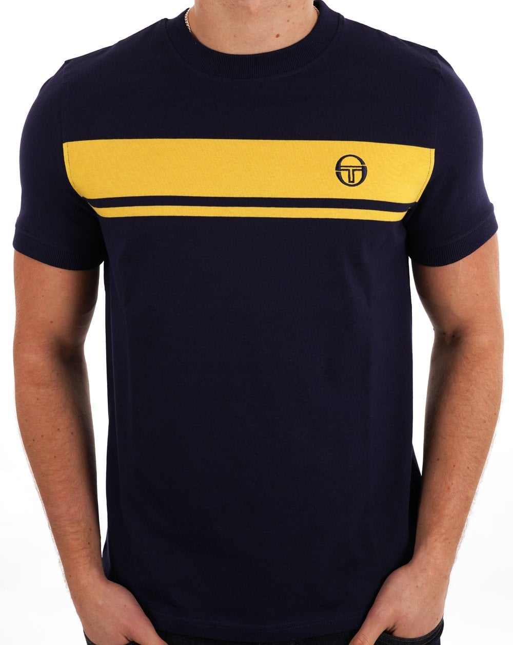 Sergio Tacchini Masters T-Shirt Marineblau/Gelb