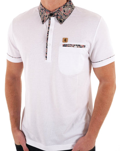 Gabicci Vintage Mooreland Poloshirt Weiß