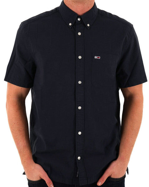Tommy Jeans Seersucker SS Shirt Dark Navy